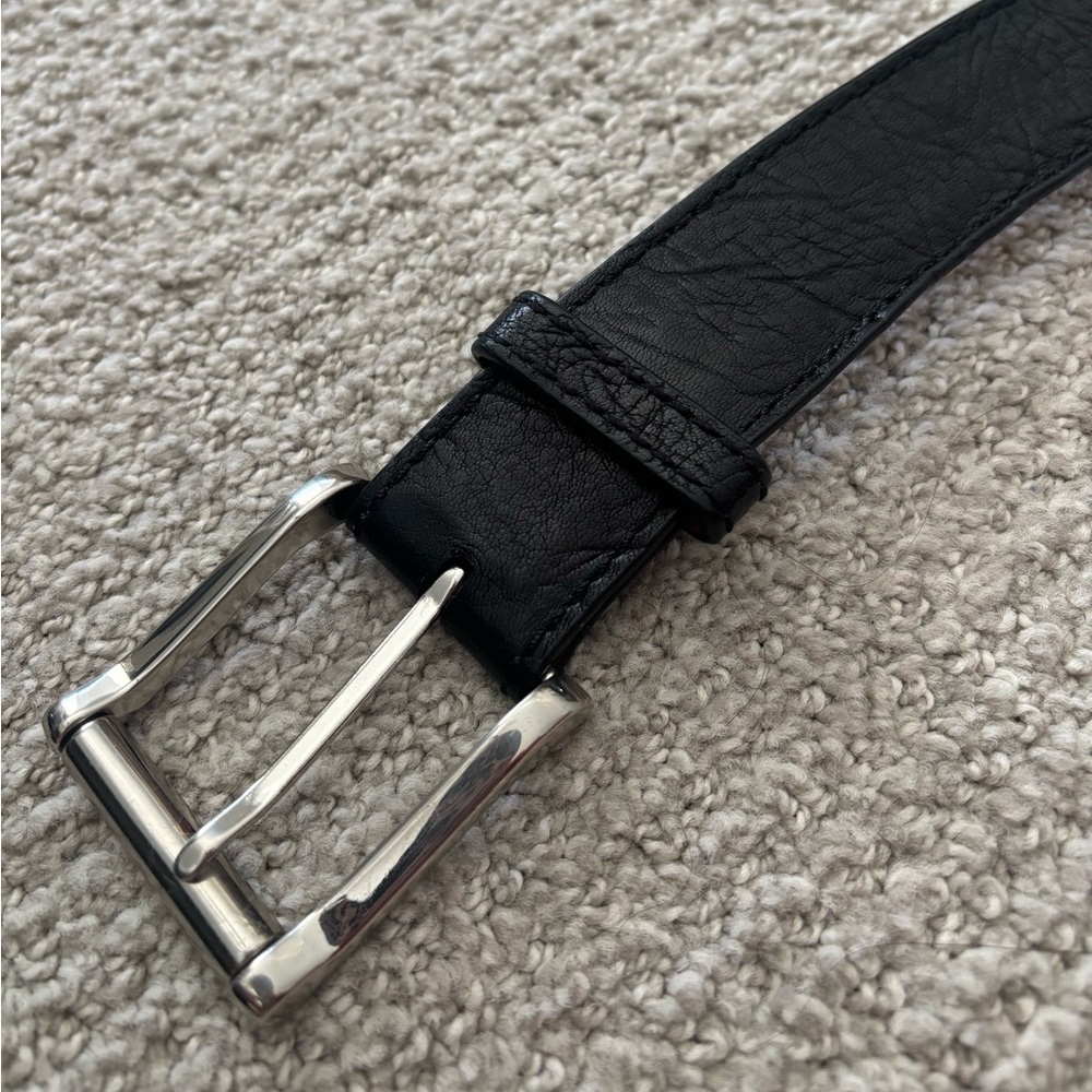 Black Leather Belt Sz 38